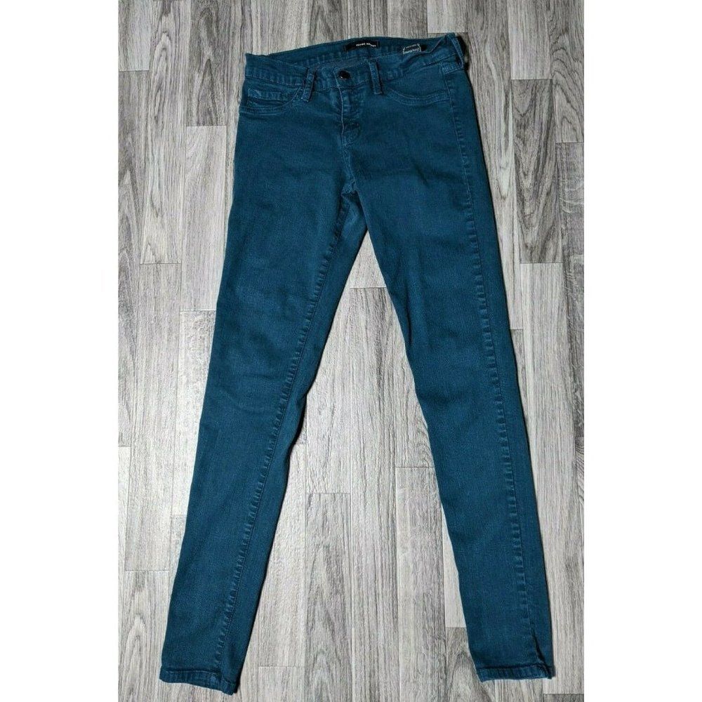 Flying Monkey Juniors Size 9 Skinny Teal Green Denim Jeans